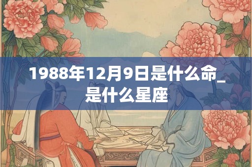1988年12月9日是什么命_是什么星座
