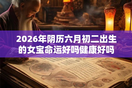 2026年阴历六月初二出生的女宝命运好吗健康好吗