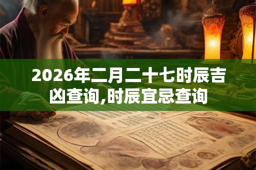 2026年二月二十七时辰吉凶查询,时辰宜忌查询
