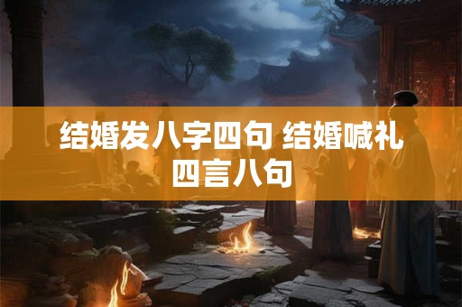 结婚发八字四句 结婚喊礼四言八句