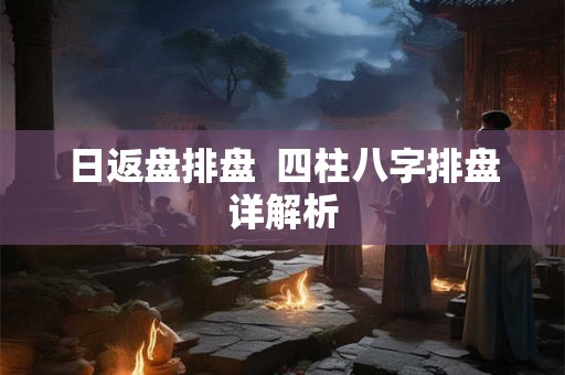 日返盘排盘 四柱八字排盘详解析 日返盘排盘 四柱八字排盘详解析