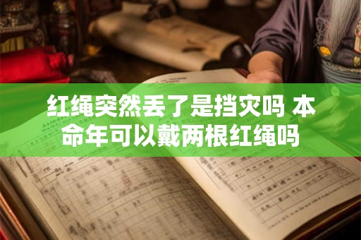 红绳突然丢了是挡灾吗 本命年可以戴两根红绳吗