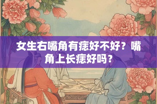 女生右嘴角有痣好不好？嘴角上长痣好吗？