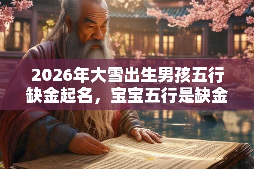 2026年大雪出生男孩五行缺金起名，宝宝五行是缺金吗？