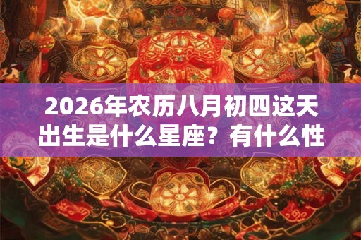2026年农历八月初四这天出生是什么星座？有什么性格特点？