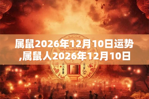 属鼠2026年12月10日运势,属鼠人2026年12月10日财运,生肖鼠2026年12月10日运势