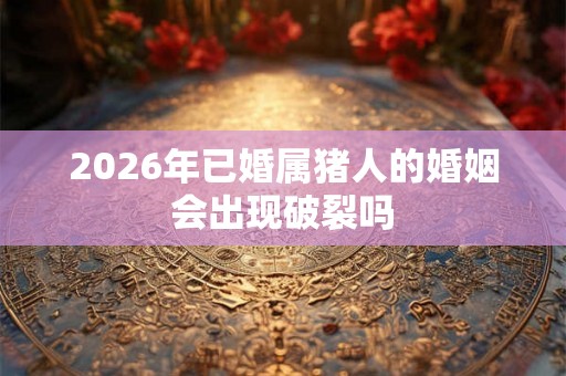 2026年已婚属猪人的婚姻会出现破裂吗