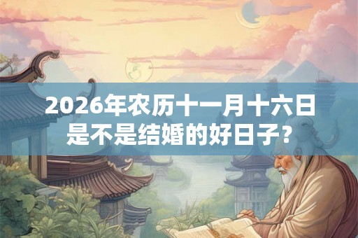 2026年农历十一月十六日是不是结婚的好日子？