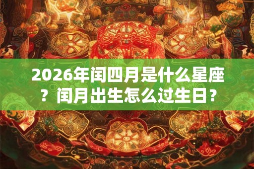 2026年闰四月是什么星座？闰月出生怎么过生日？