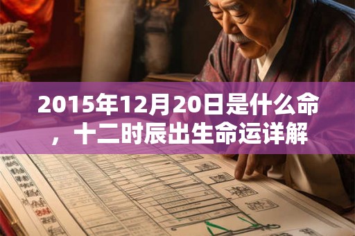 2015年12月20日是什么命，十二时辰出生命运详解