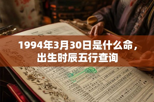 1994年3月30日是什么命,出生时辰五行查询 1994年3月30日是什么命,出生时辰五行查询