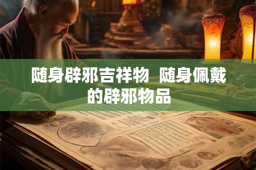 随身辟邪吉祥物  随身佩戴的辟邪物品
