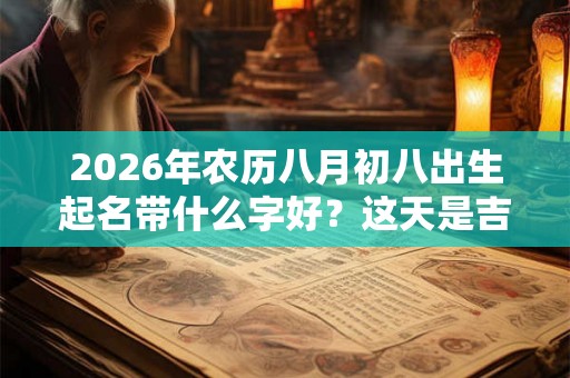 2026年农历八月初八出生起名带什么字好？这天是吉日吗？