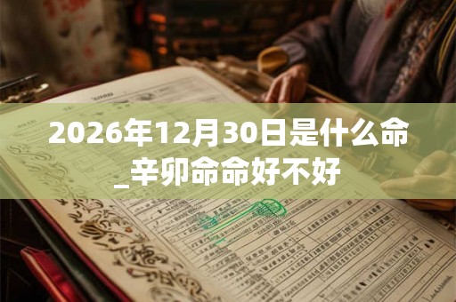 2026年12月30日是什么命_辛卯命命好不好