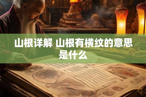 山根详解 山根有横纹的意思是什么