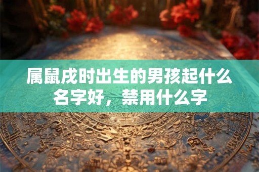 属鼠戌时出生的男孩起什么名字好，禁用什么字