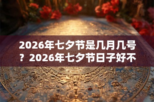 2026年七夕节是几月几号?2026年七夕节日子好不好? 2026年七夕节是几月几号?2026年七夕节日子好不好?