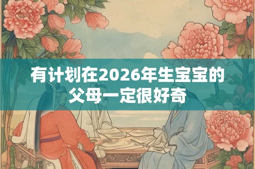 有计划在2026年生宝宝的父母一定很好奇
