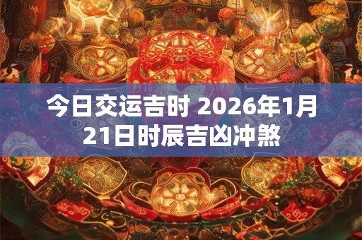 今日交运吉时 2026年1月21日时辰吉凶冲煞