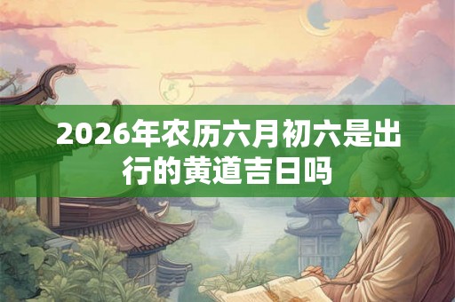 2026年农历六月初六是出行的黄道吉日吗 2026年农历六月初六是出行的黄道吉日吗