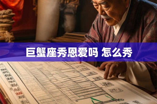 巨蟹座秀恩爱吗 怎么秀
