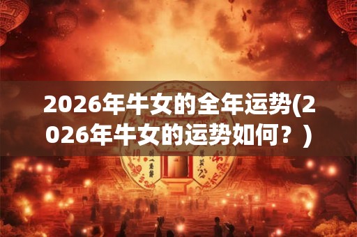 2026年牛女的全年运势(2026年牛女的运势如何?) 2026年牛女的全年运势(2026年牛女的运势如何?)