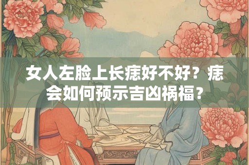 女人左脸上长痣好不好？痣会如何预示吉凶祸福？