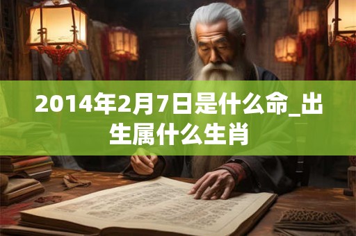 2014年2月7日是什么命_出生属什么生肖 2014年2月7日是什么命_出生属什么生肖