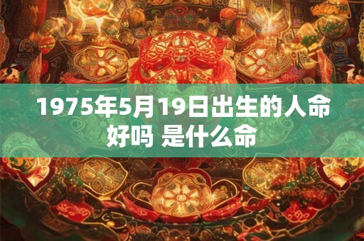 1975年5月19日出生的人命好吗 是什么命