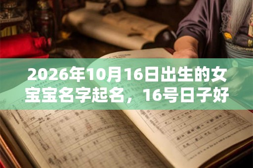 2026年10月16日出生的女宝宝名字起名，16号日子好吗？