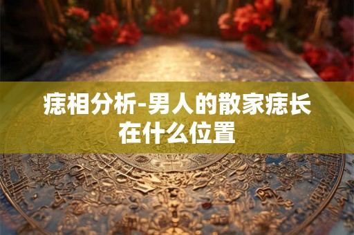 痣相分析-男人的散家痣长在什么位置