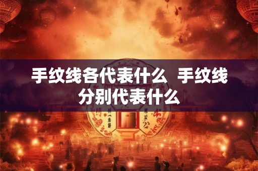 手纹线各代表什么 手纹线分别代表什么 手纹线各代表什么 手纹线分别代表什么