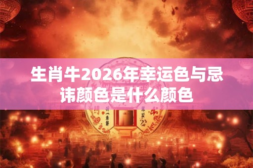 生肖牛2026年幸运色与忌讳颜色是什么颜色 生肖牛2026年幸运色与忌讳颜色是什么颜色