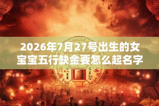 2026年7月27号出生的女宝宝五行缺金要怎么起名字