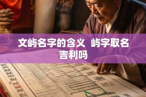 文屿名字的含义  屿字取名吉利吗