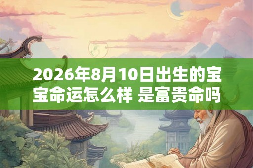 2026年8月10日出生的宝宝命运怎么样 是富贵命吗 2026年8月10日出生的宝宝命运怎么样 是富贵命吗