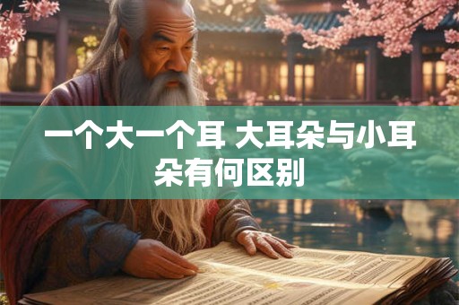 一个大一个耳 大耳朵与小耳朵有何区别