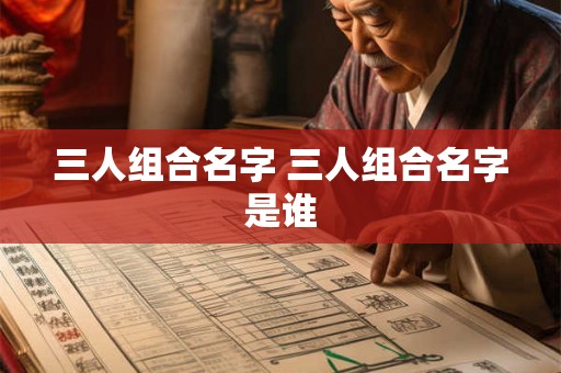 三人组合名字 三人组合名字是谁