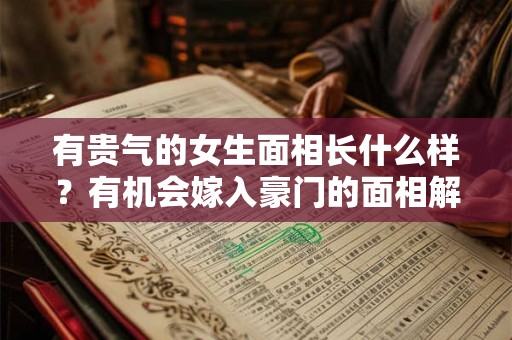 有贵气的女生面相长什么样？有机会嫁入豪门的面相解析！