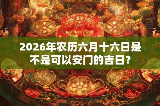 2026年农历六月十六日是不是可以安门的吉日？