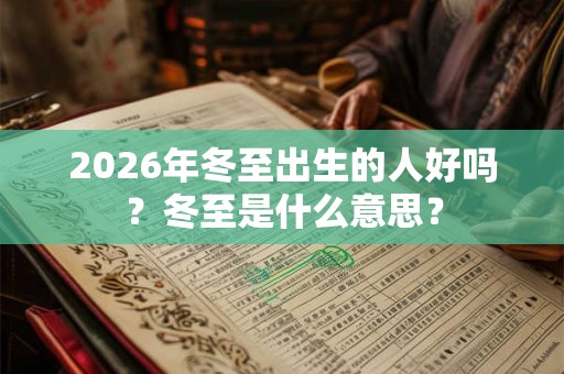 2026年冬至出生的人好吗？冬至是什么意思？