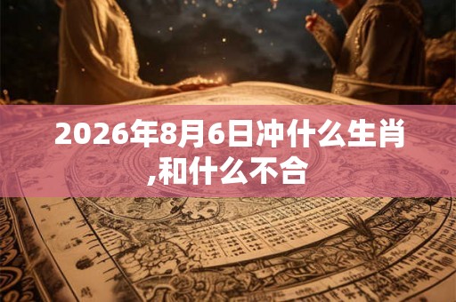 2026年8月6日冲什么生肖,和什么不合 2026年8月6日冲什么生肖,和什么不合