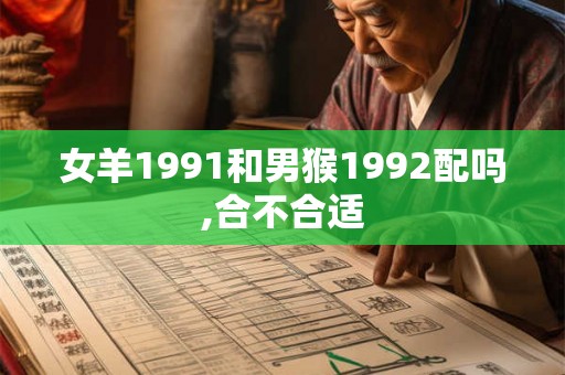 女羊1991和男猴1992配吗,合不合适
