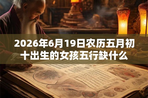 2026年6月19日农历五月初十出生的女孩五行缺什么