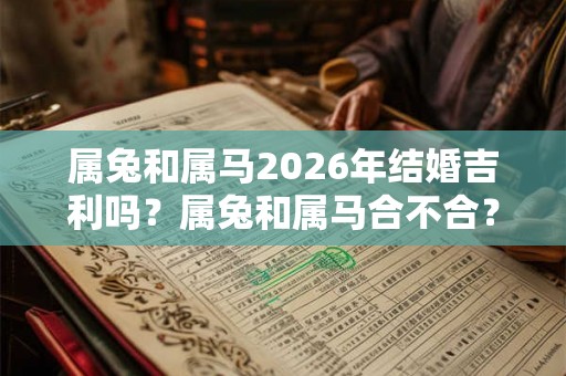 属兔和属马2026年结婚吉利吗？属兔和属马合不合？