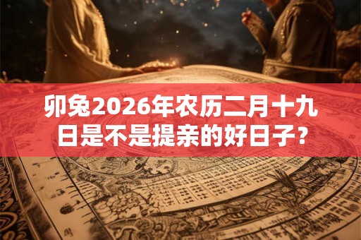 卯兔2026年农历二月十九日是不是提亲的好日子？