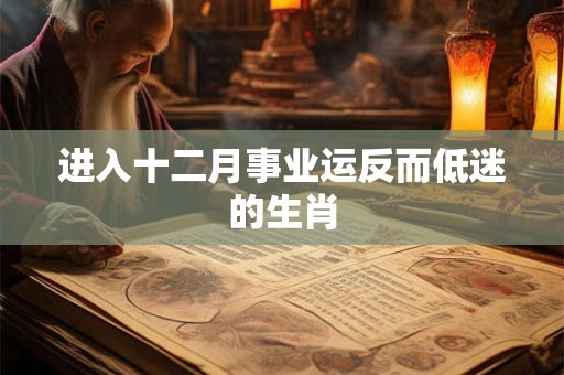 进入十二月事业运反而低迷的生肖