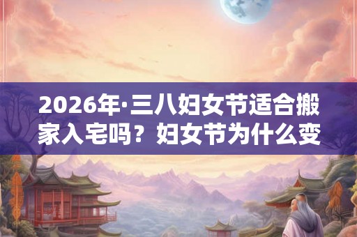 2026年·三八妇女节适合搬家入宅吗?妇女节为什么变成女神节了? 2026年·三八妇女节适合搬家入宅吗?妇女节为什么变成女神节了?