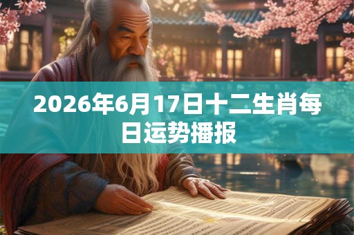 2026年6月17日十二生肖每日运势播报