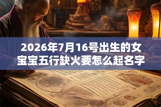 2026年7月16号出生的女宝宝五行缺火要怎么起名字